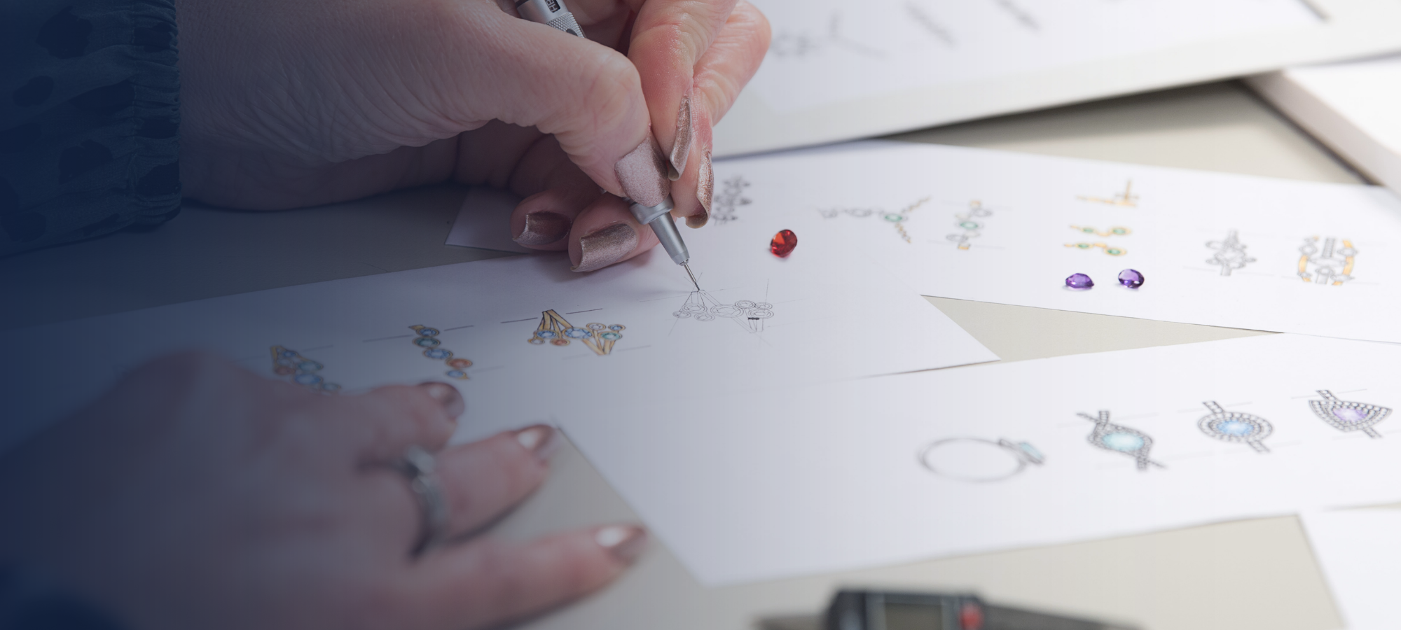 Bespoke jewellery sketching